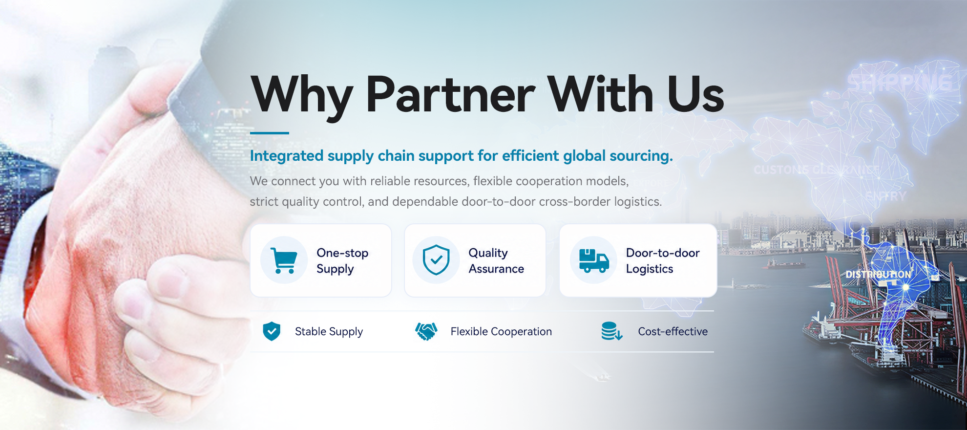 Why partner with NOVEA: one-stop supply, quality assurance and door-to-door logistics